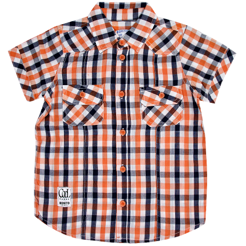Рубашка для мальчика Bonito Kids (BK563R) Оранжевый