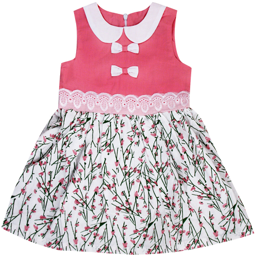 Платье для девочки Bonito Kids (BK289P) Белый/Тёмно-Розовый
