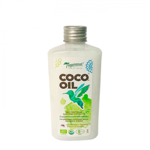 100% Кокосовое масло первого холодного отжима  (extra virgin) Tropicana (бутылка/ПЭТ)   250мл