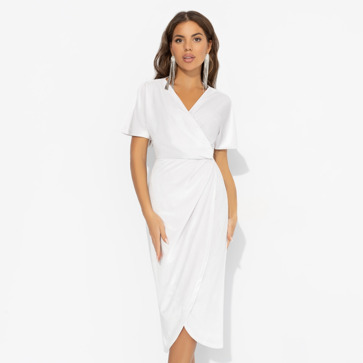 Платье бархатное, Эффект сияния (перламутр)