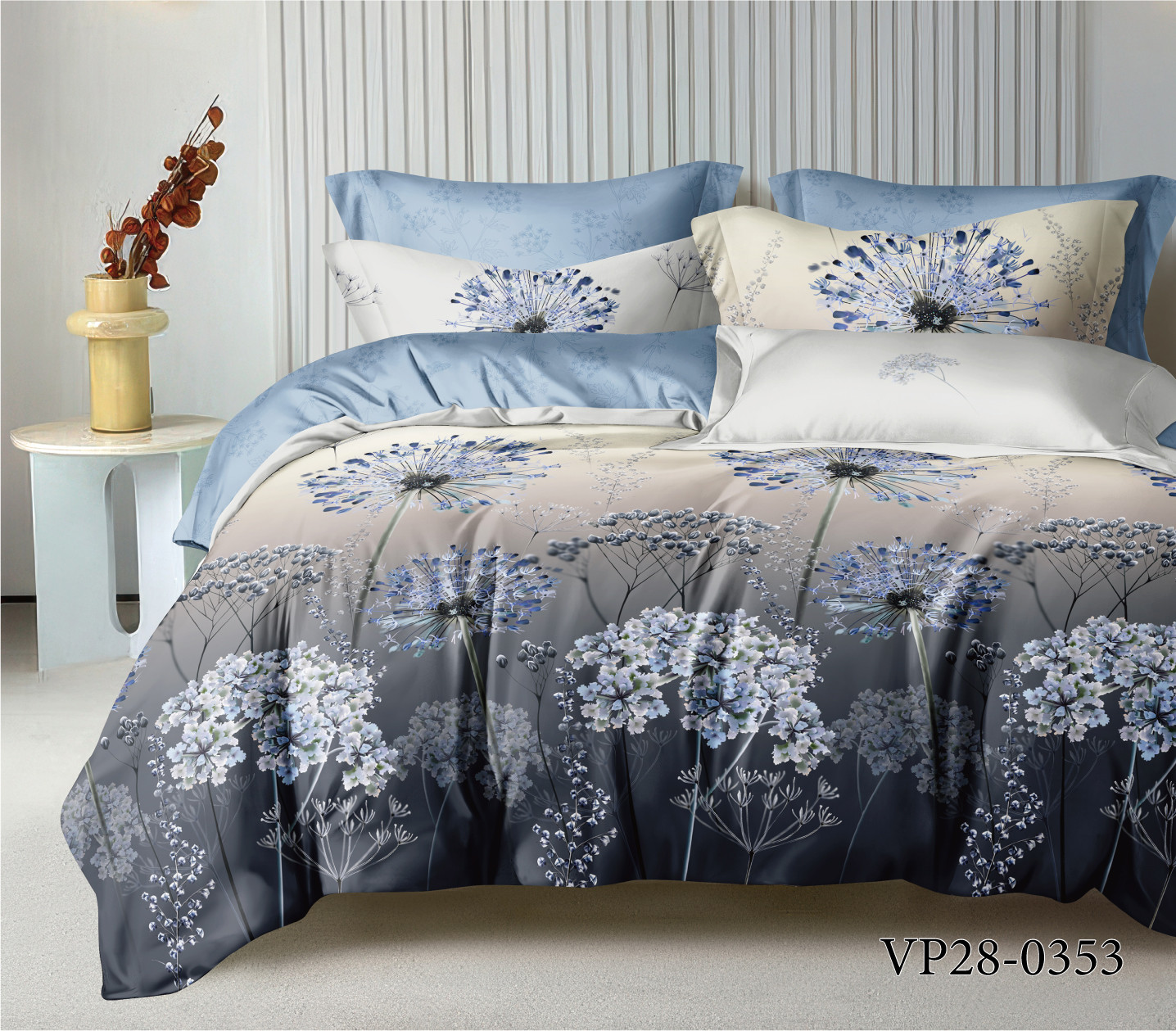 Постельное белье Зима-Лето из поплина с окантовкой ЗЛПО28-1453