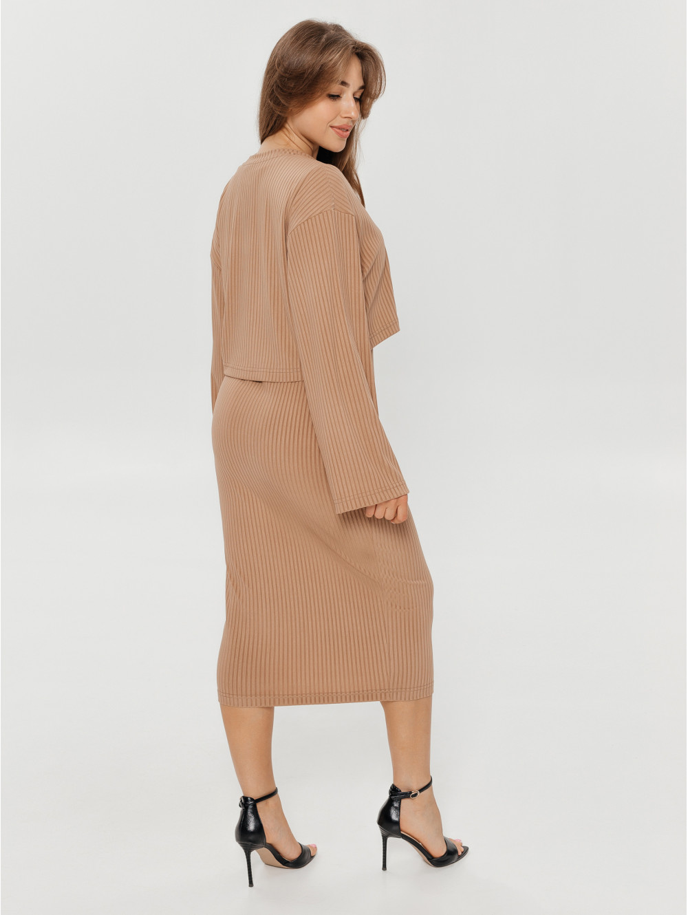 Прима платье двойка женское (бежевый)