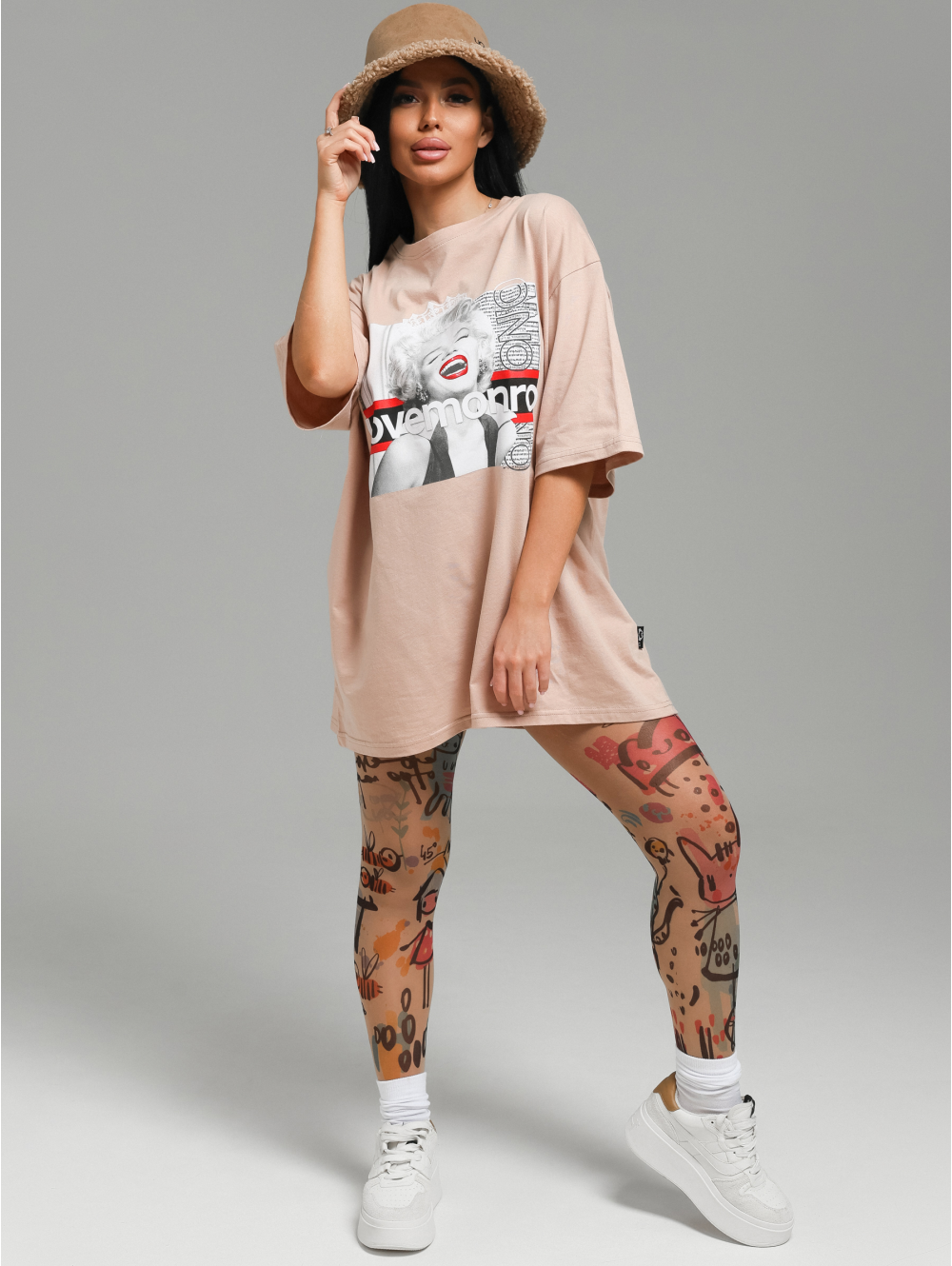 Амина футболка женская (бежевый Монро)