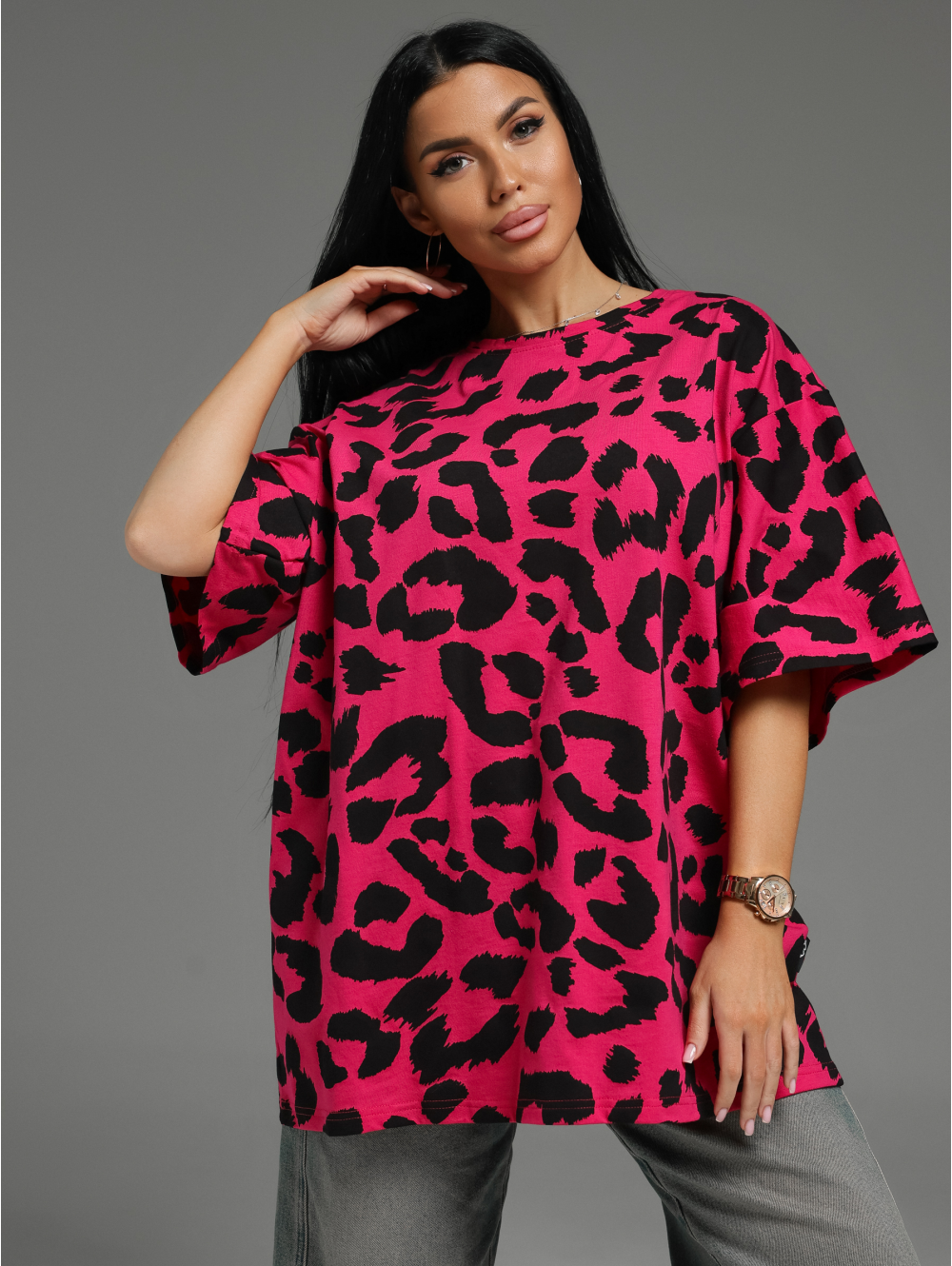 Ирбис футболка женская (малина)