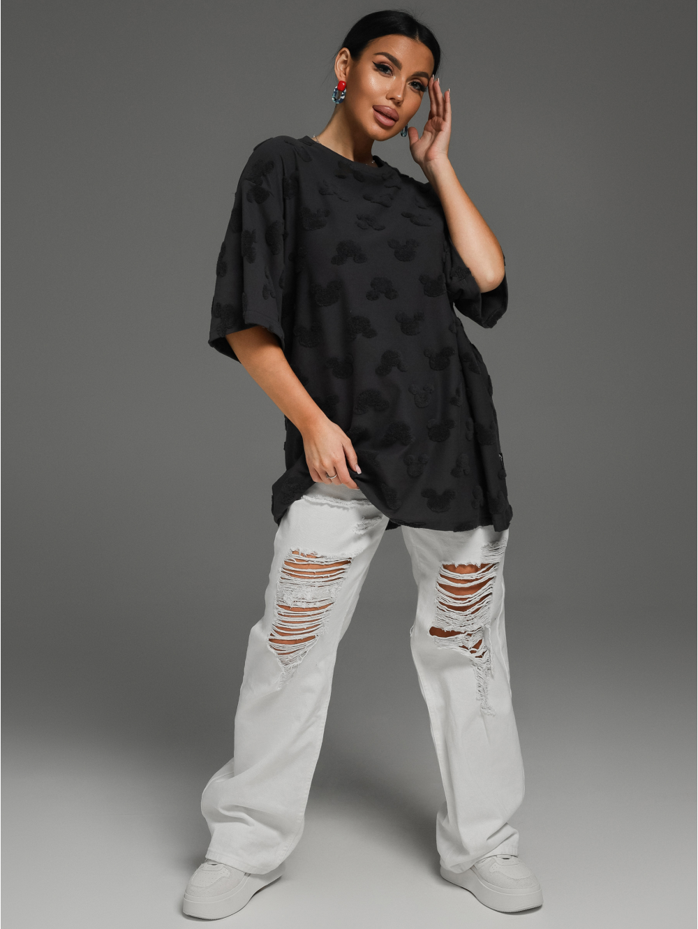 Ирбис футболка женская (махра серая)