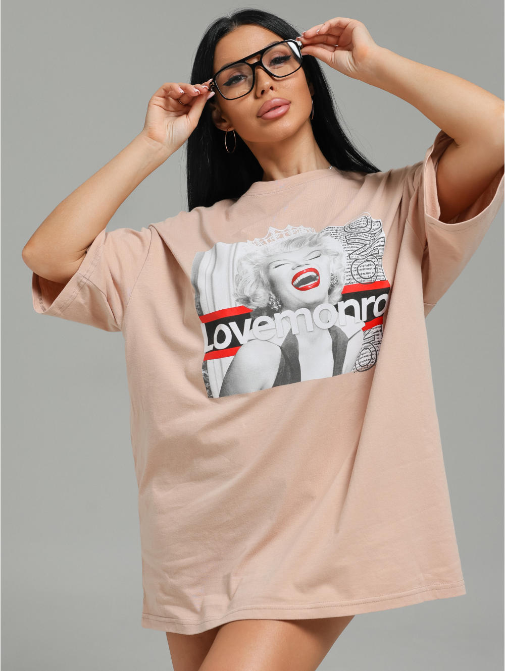 Амина футболка женская (бежевый Монро)