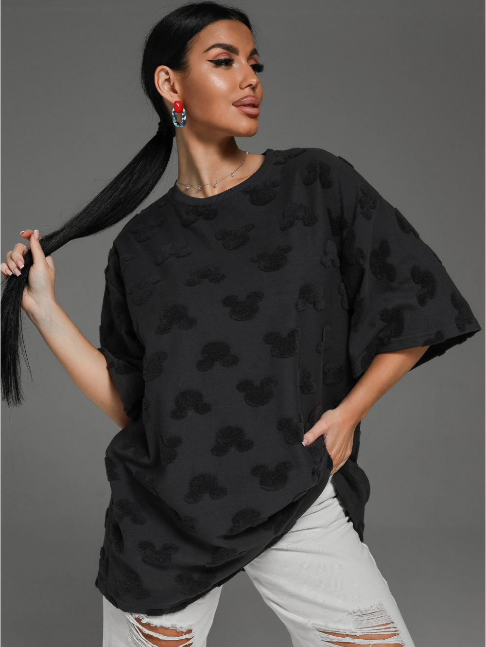 Ирбис футболка женская (махра серая)