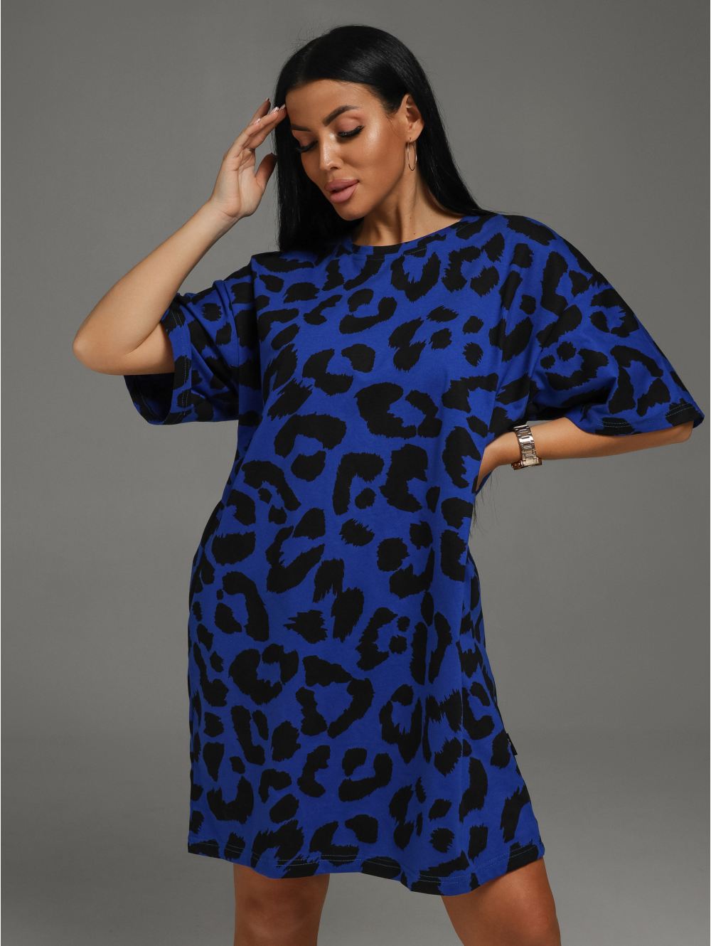 Вега платье-футболка женское (василек)