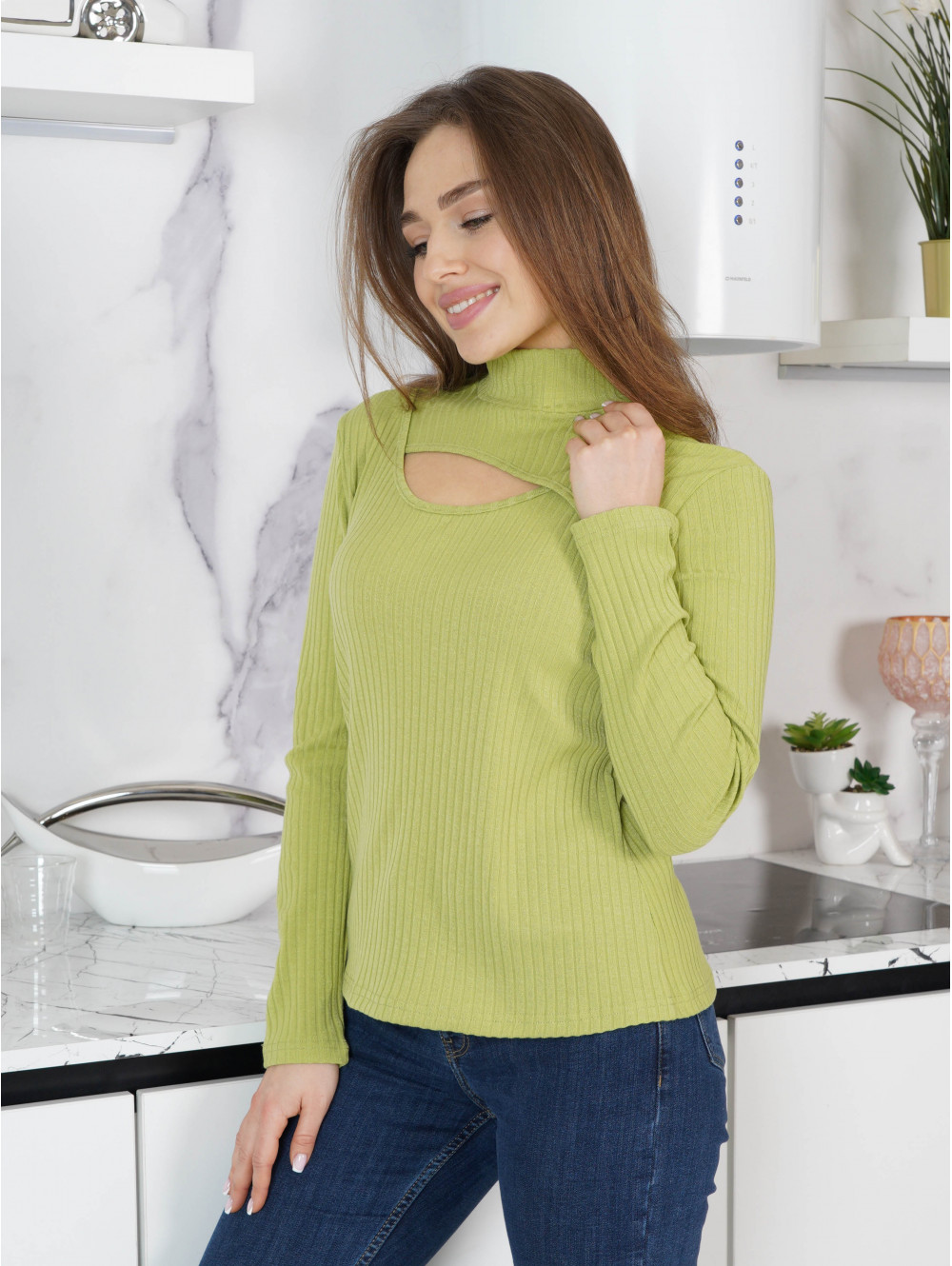 Марсель водолазка женская (салатовый)