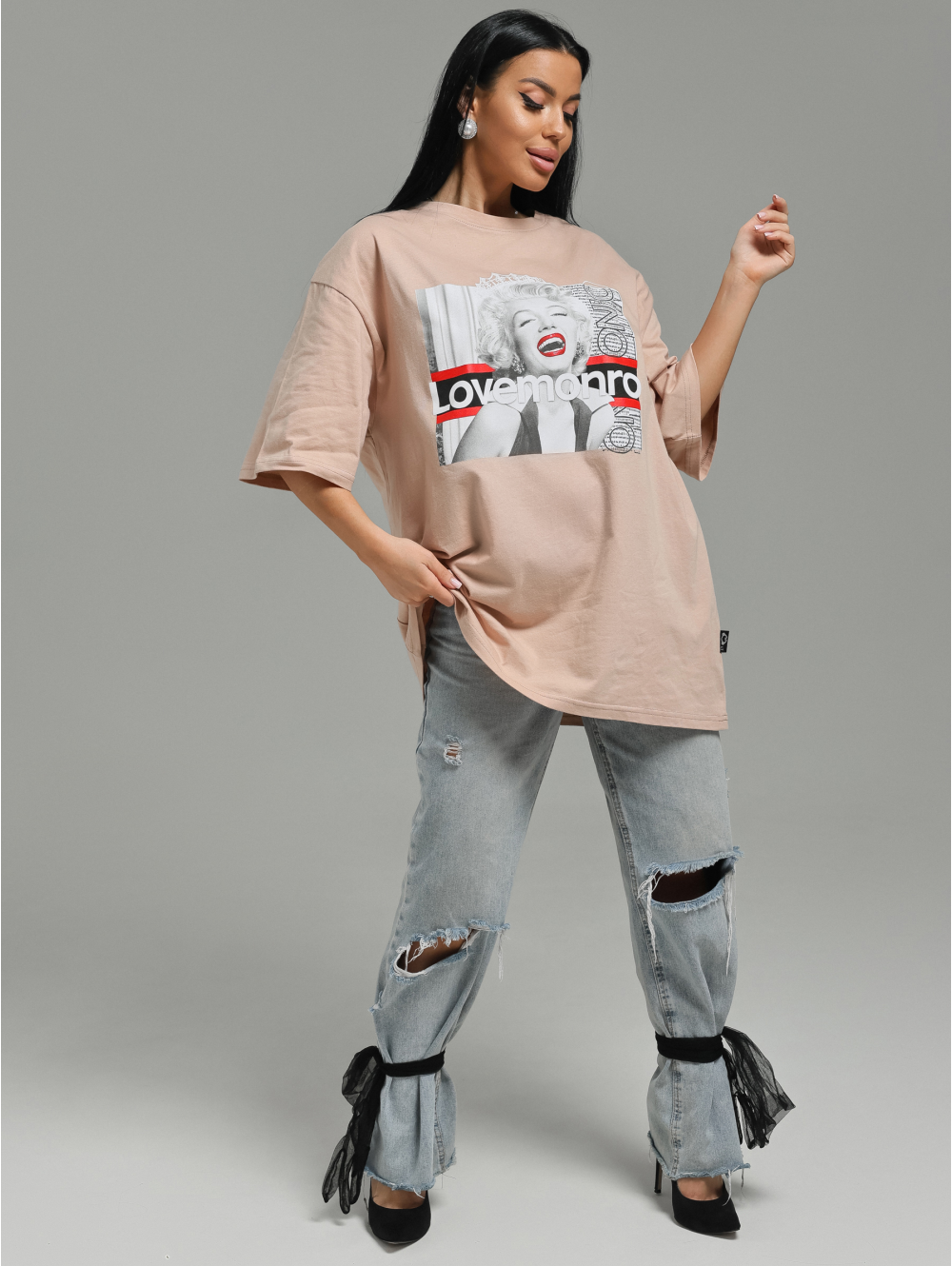 Амина футболка женская (бежевый Монро)