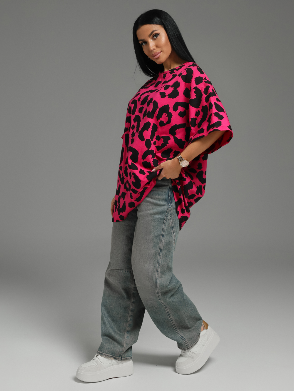 Ирбис футболка женская (малина)