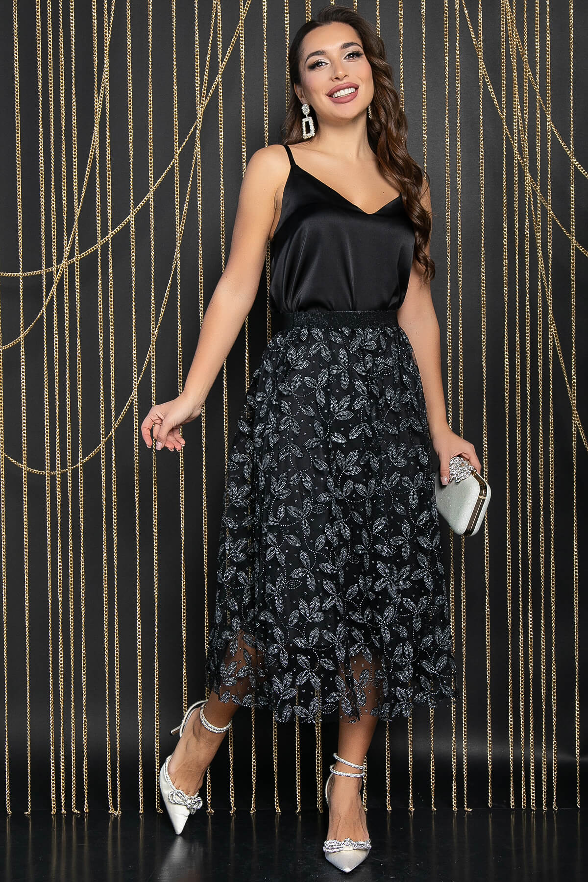 Костюм вечерний Мидеа (черный) К14664-5М