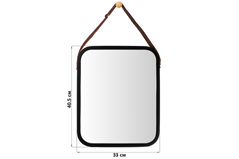 Зеркало настенное 40,5*33*1,5 см, черное