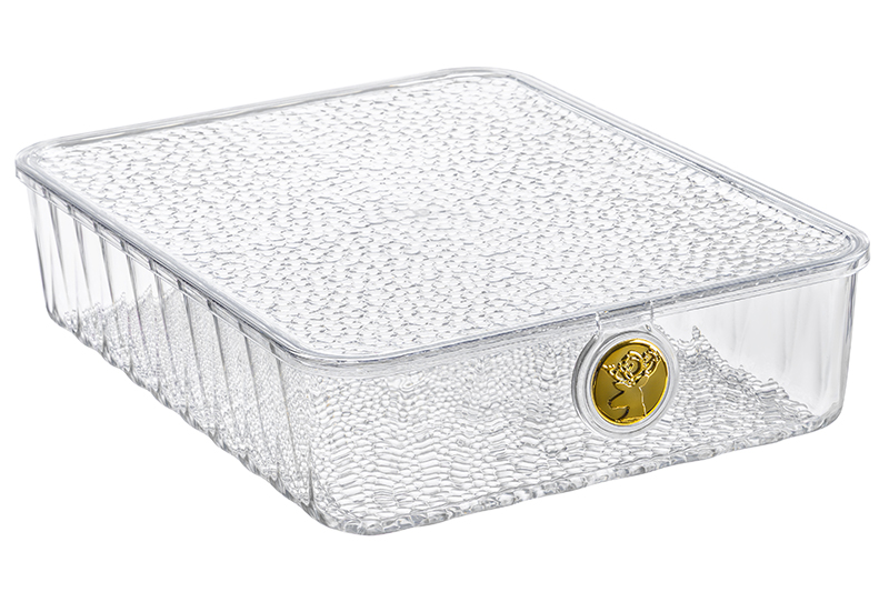 Органайзер д/хранения с крышкой 33,5*26*8,5 см, прозрачный пластик