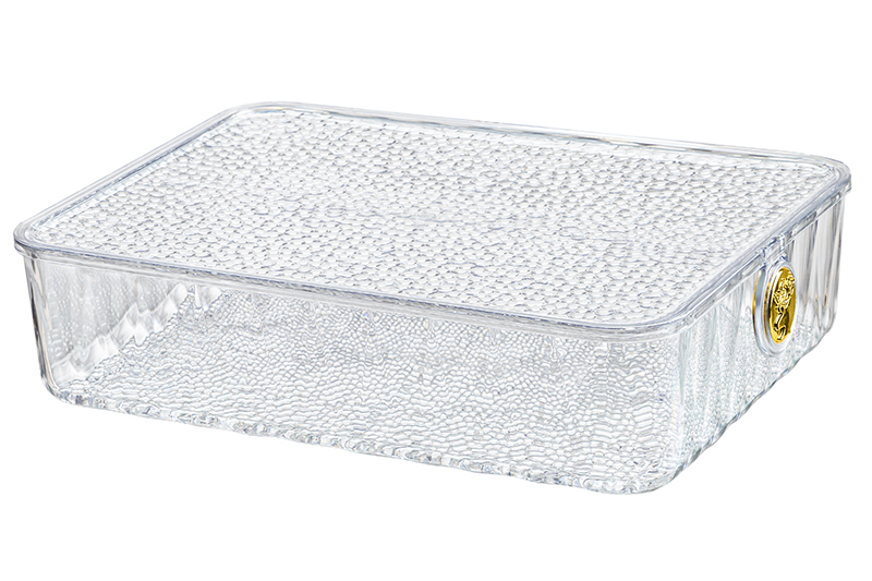 Органайзер д/хранения с крышкой 33,5*26*8,5 см, прозрачный пластик