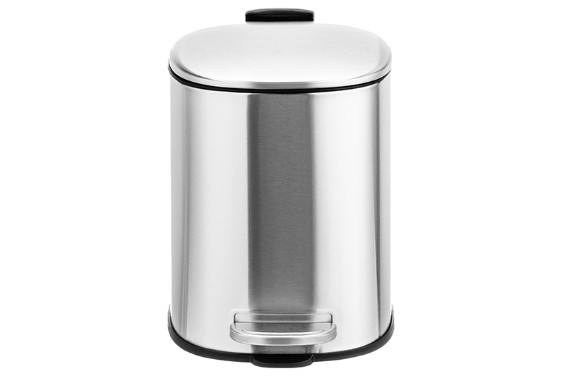 Контейнер для мусора 3 л 21,5*17*23,5 см с педалью + ведро, серебро
