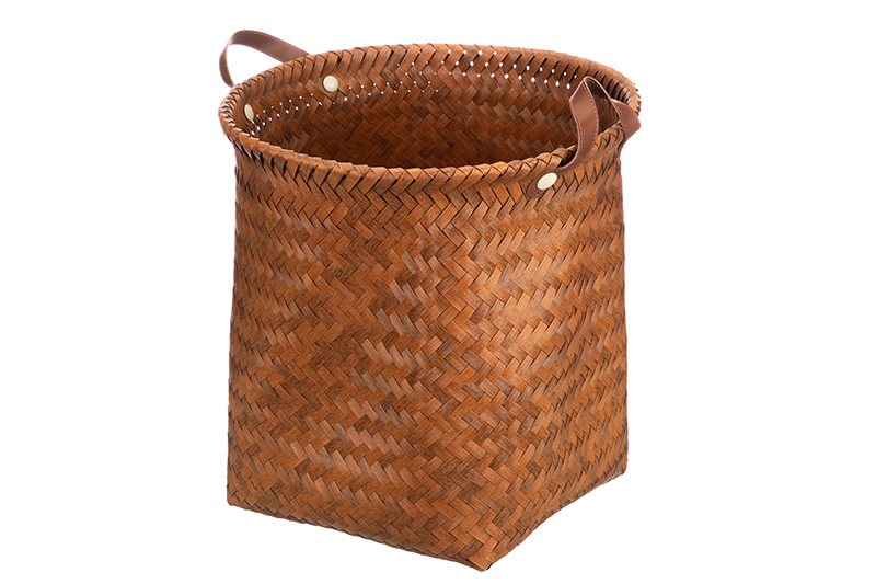 Корзина плетеная д/хранения 35*35*37 см, с ручками, полиротанг