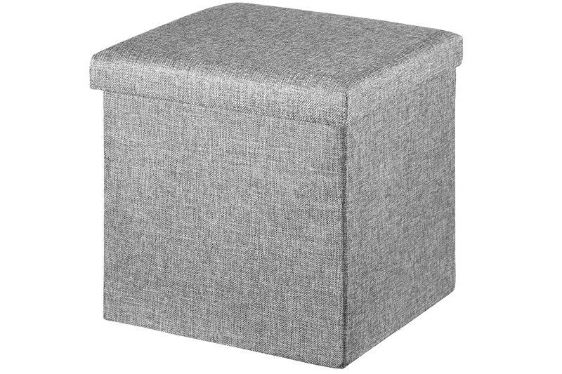 Пуф складной для хранения 38*38*38см, светло-серый