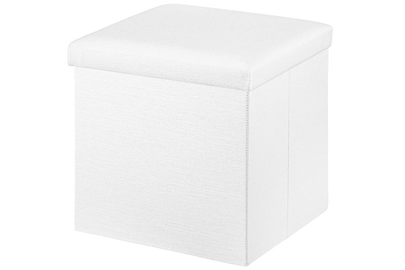 Пуф складной для хранения 38*38*38см, молочный