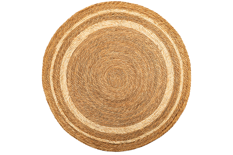 Коврик плетеный 100*100*0,7 см, круглый, водный гиацинт