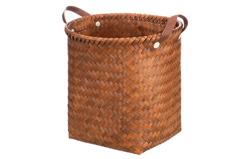 Корзина плетеная д/хранения 30*30*32 см, с ручками, полиротанг