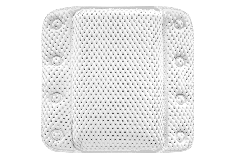 Подушка для ванны 31*29*6 см на 8 присосках, белая