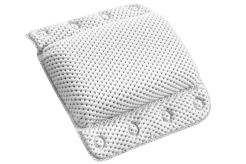 Подушка для ванны 31*29*6 см на 8 присосках, белая