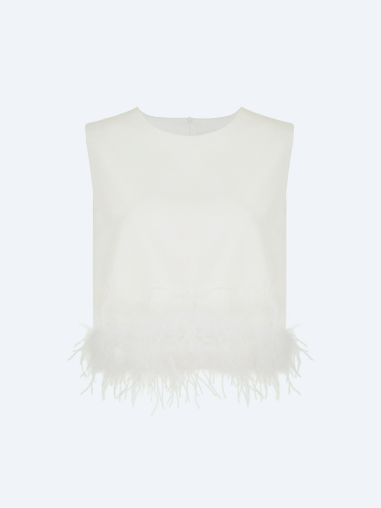 Топ с перьями ,
100% полиэстер ,