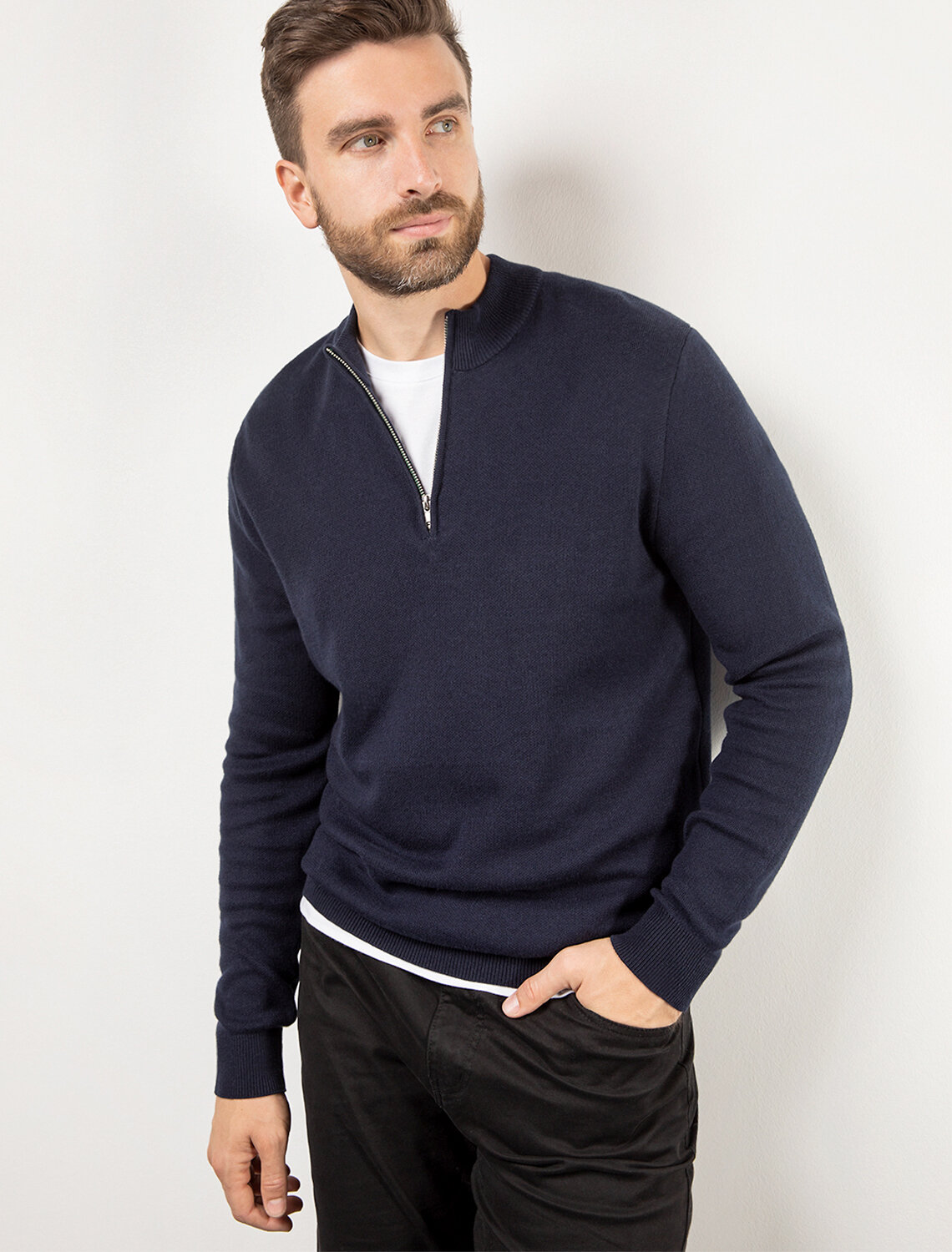 ст. цена2490руб.! VILATTE Джемпер U39.000темно-синий