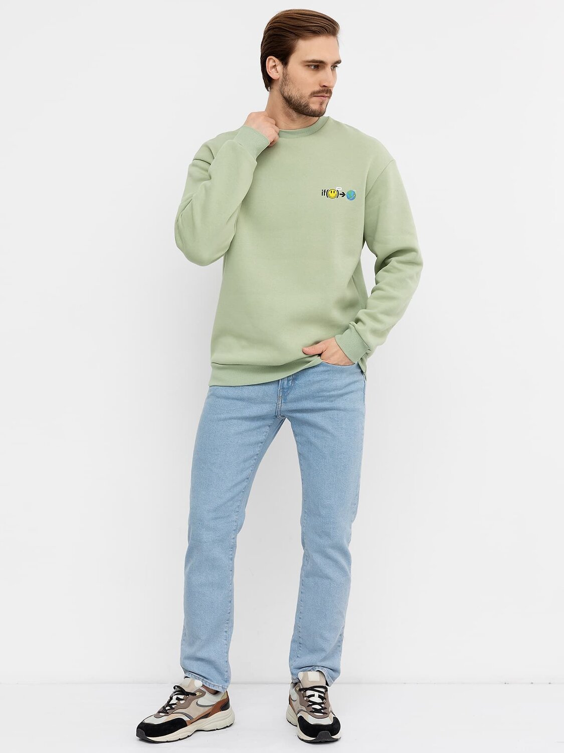 ст. цена1428руб.! MARK FORMELLE Джемпер 121801полынь +печать