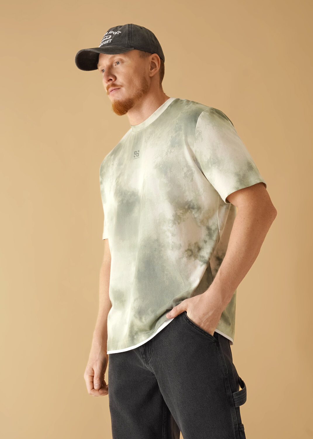 ст. цена1199руб.! CLEVER Футболка 452611/05ккн_псерый/т.зелёный