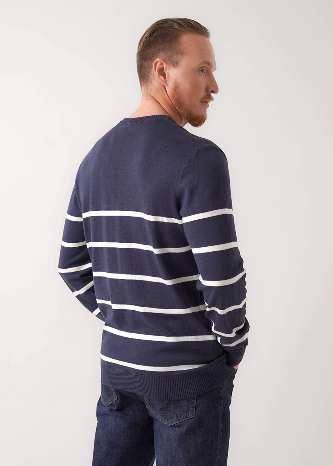 ст. цена2064руб.! CLEVER Джемпер 454189/11хат.синий/молочный