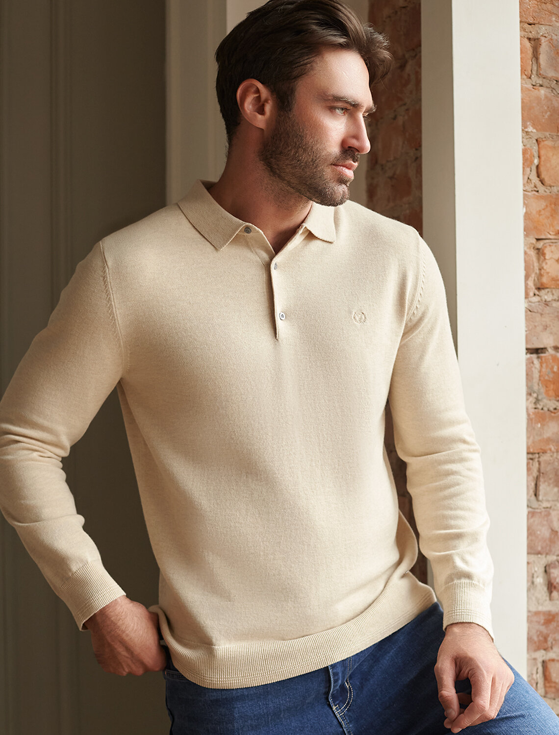 ст. цена2290руб.! VILATTE Джемпер U39.017бежевый меланж