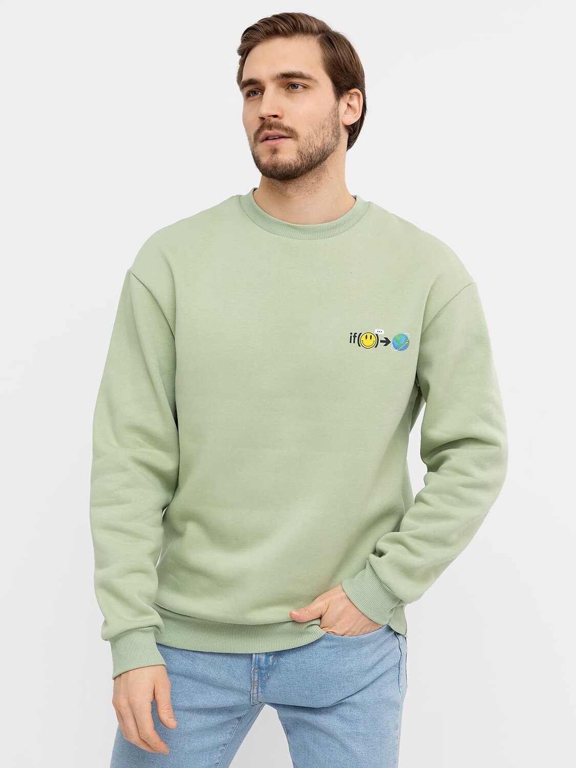 ст. цена1428руб.! MARK FORMELLE Джемпер 121801полынь +печать