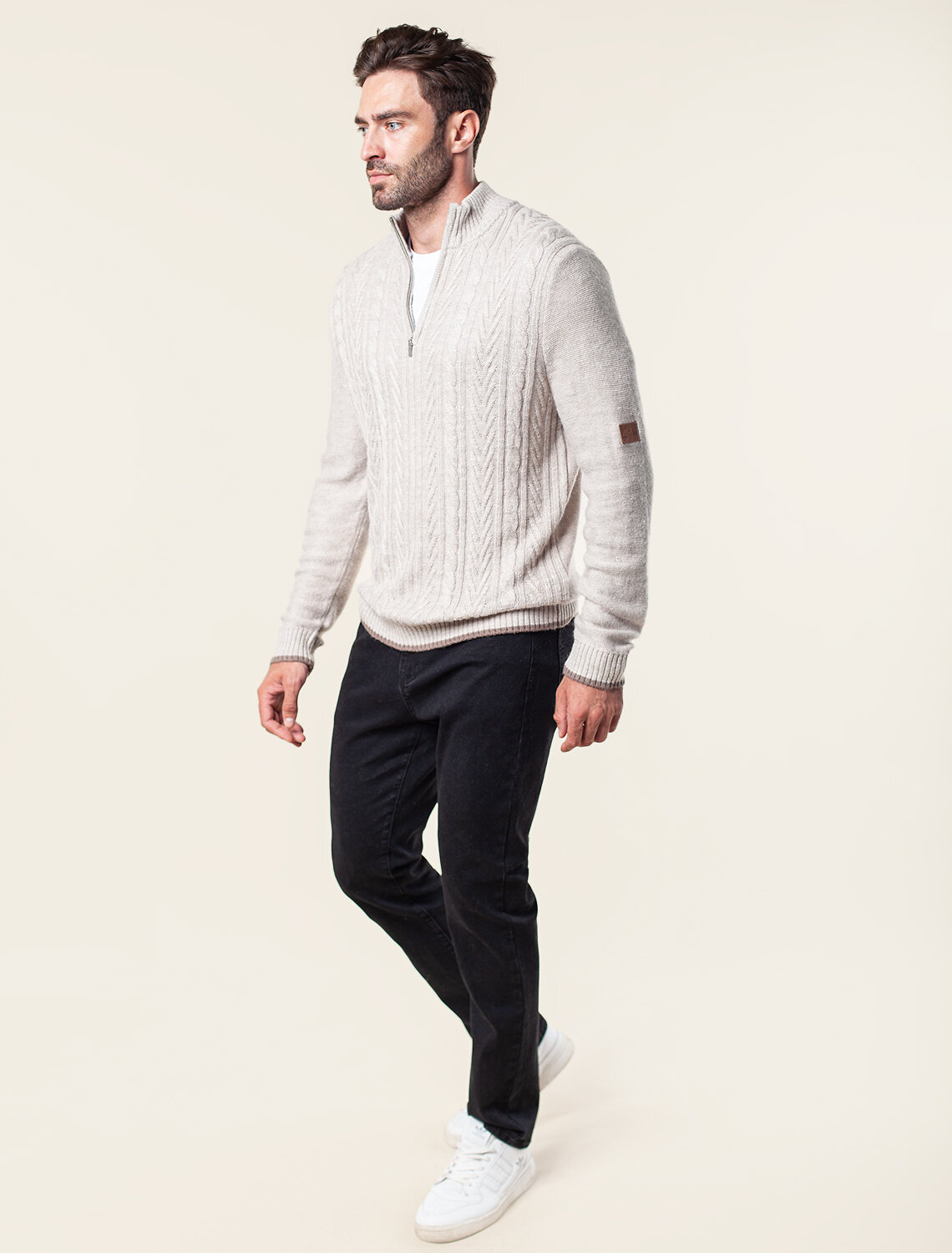 ст. цена3390руб.! VILATTE Джемпер U39.012св.бежевый меланж