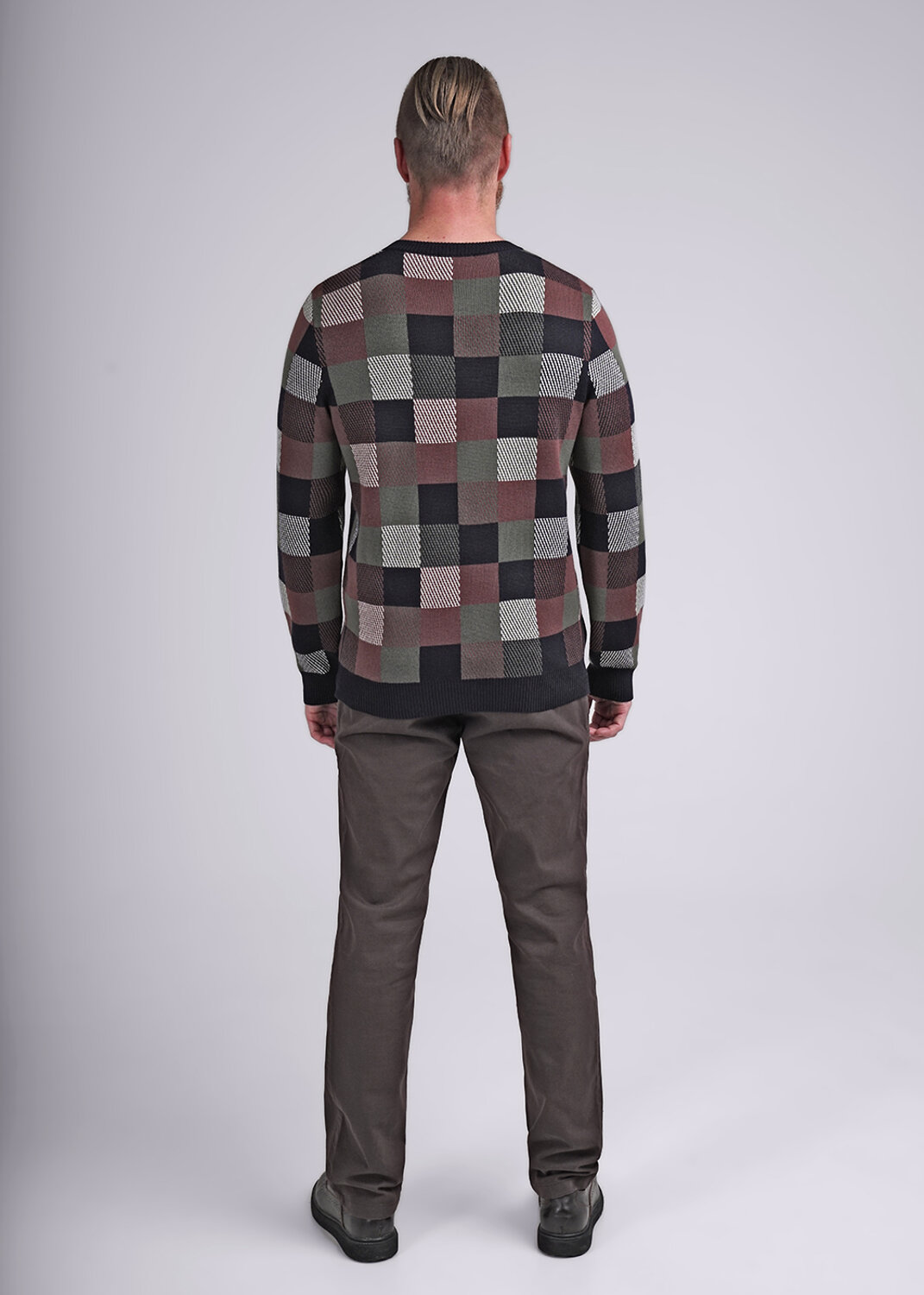 ст. цена1649руб.! CLEVER Джемпер 444253/17хат.коричневый/т.синий