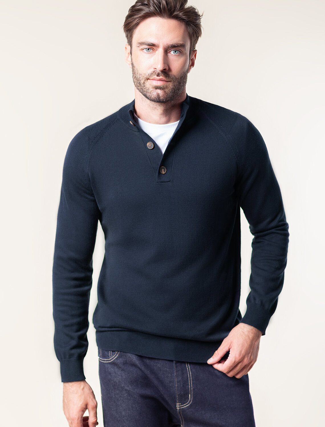 ст. цена2390руб.! VILATTE Джемпер U39.004темно-синий