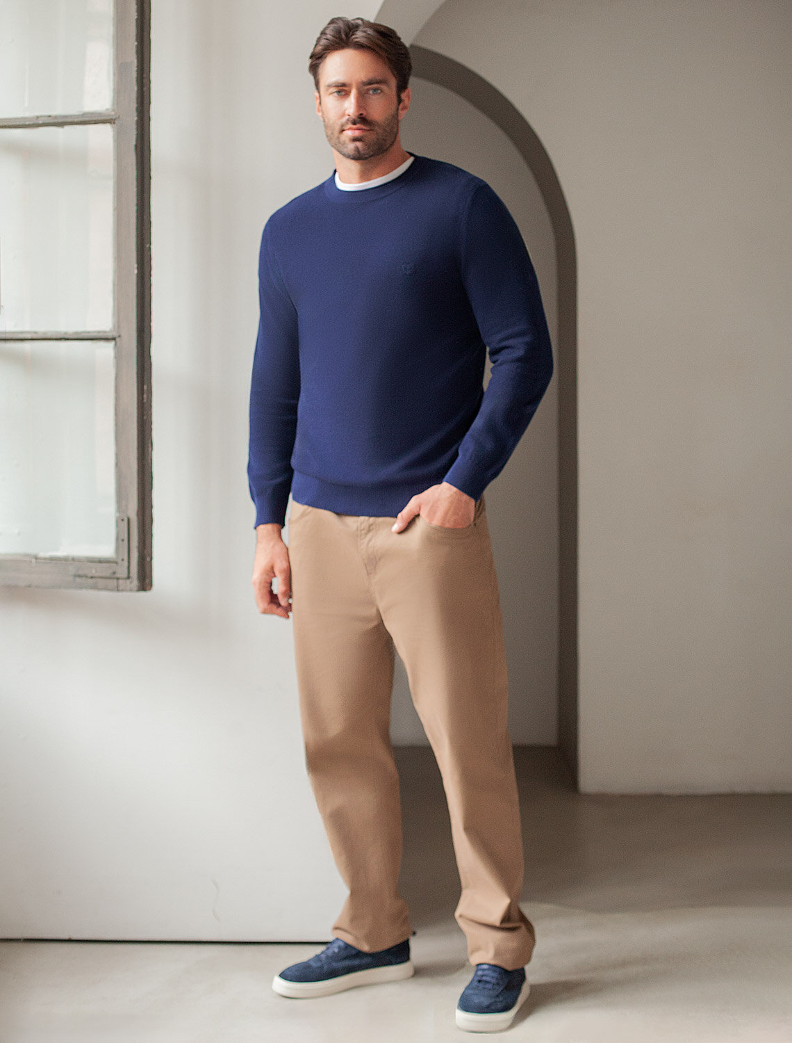 ст. цена2150руб.! VILATTE Джемпер U39.015темно-синий