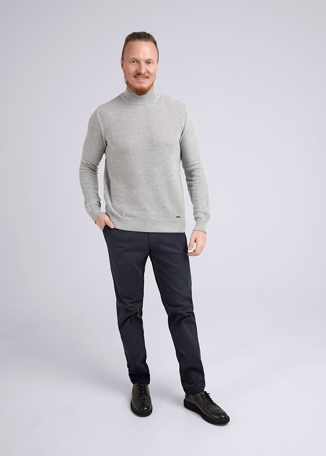 ст. цена1958руб.! CLEVER Джемпер 643933ртмеланж серый