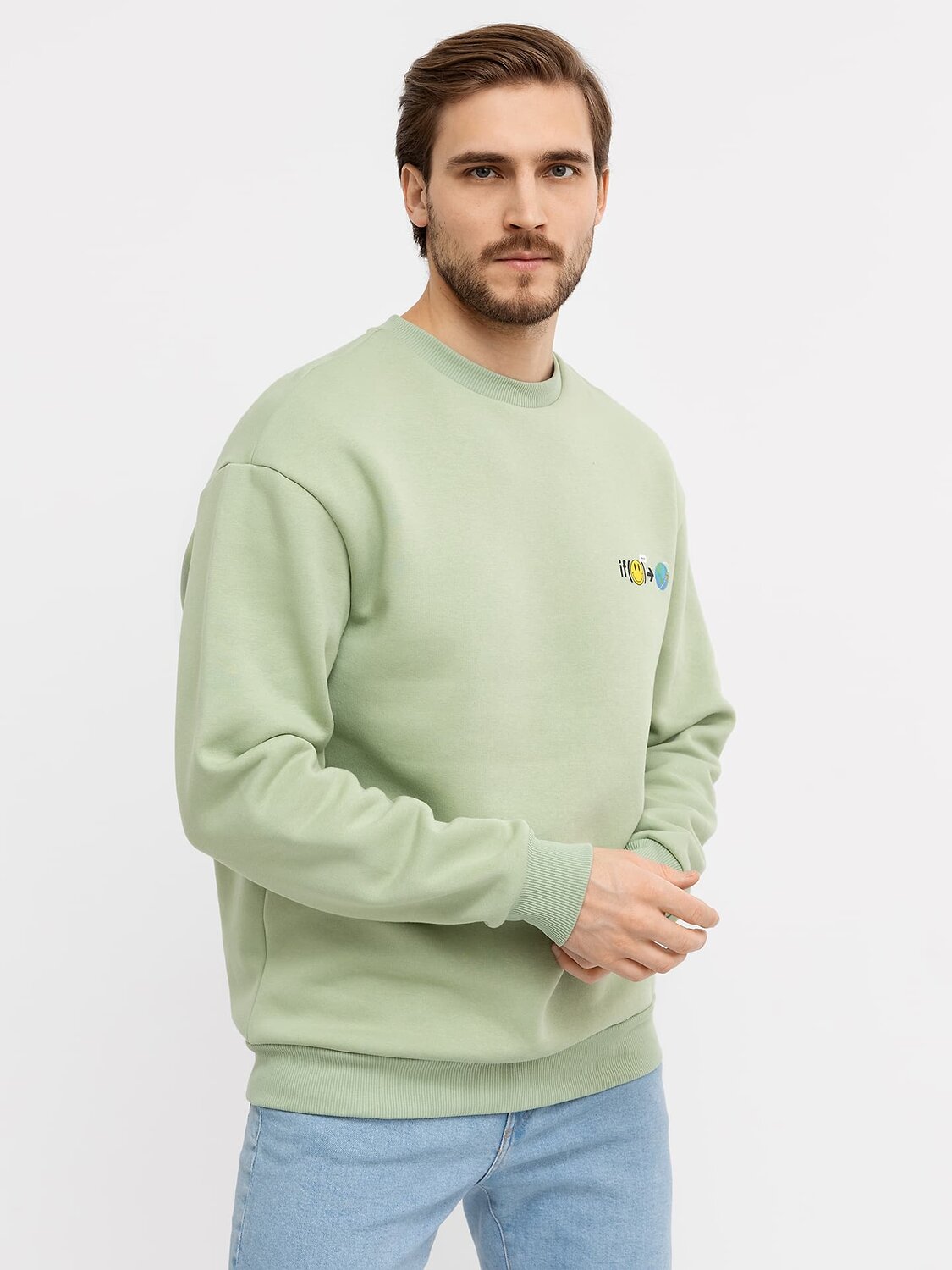 ст. цена1428руб.! MARK FORMELLE Джемпер 121801полынь +печать