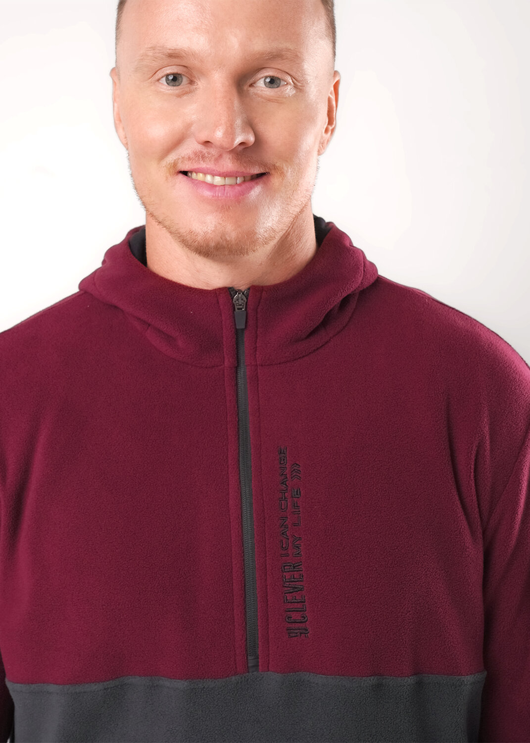 ст. цена1840руб.! CLEVER Джемпер 452595/01лт.бордовый/т.серый