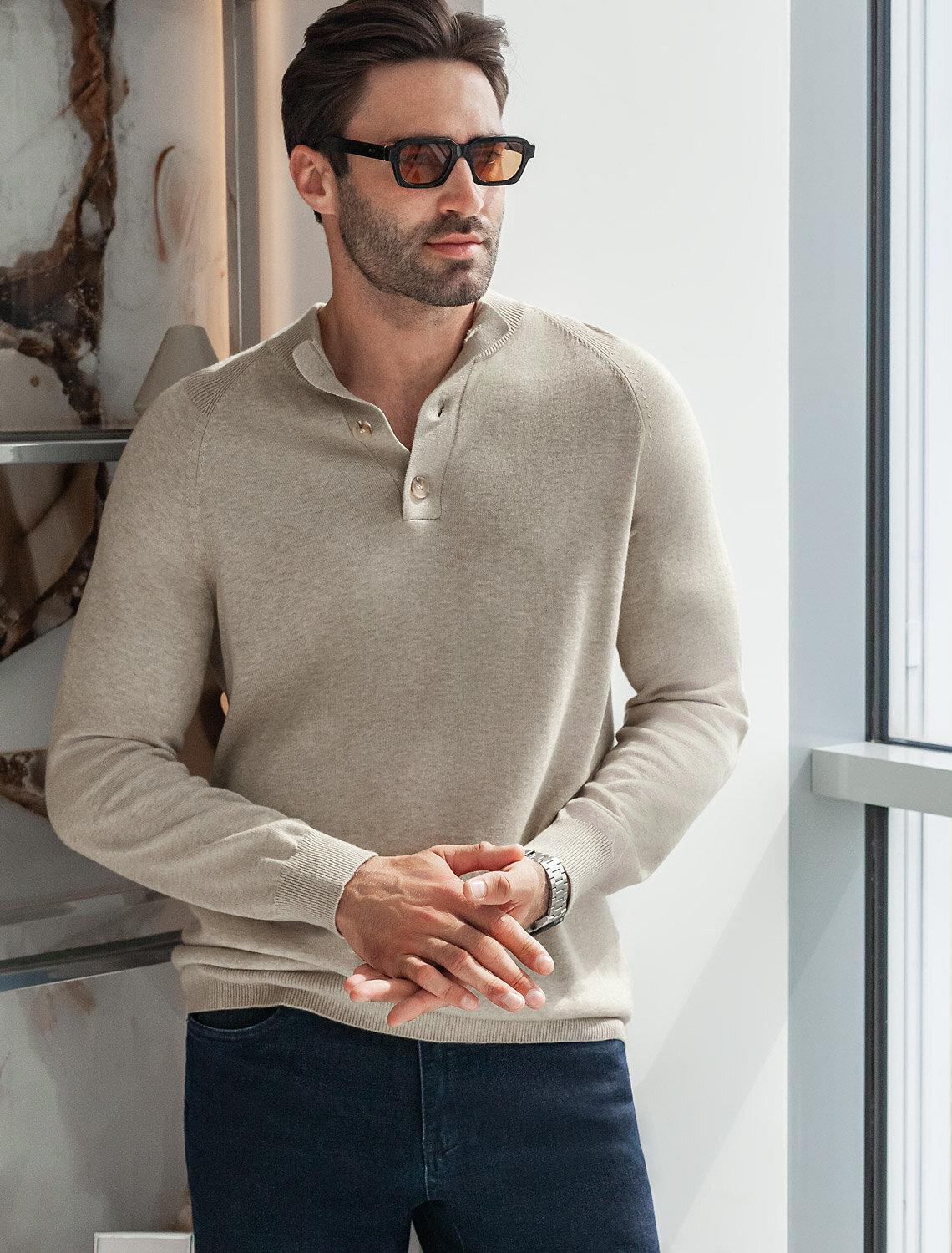 ст. цена2390руб.! VILATTE Джемпер U39.004св.бежевый меланж