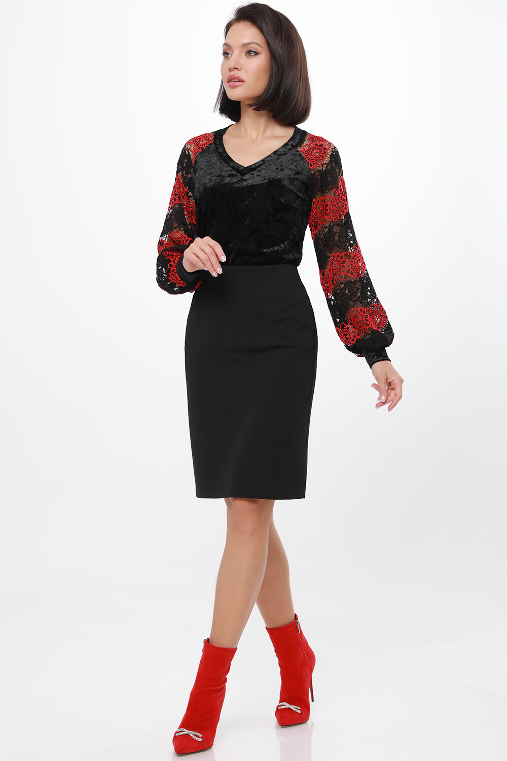 ст. цена1496руб.! DStrend Блузка Б-1962Чёрный