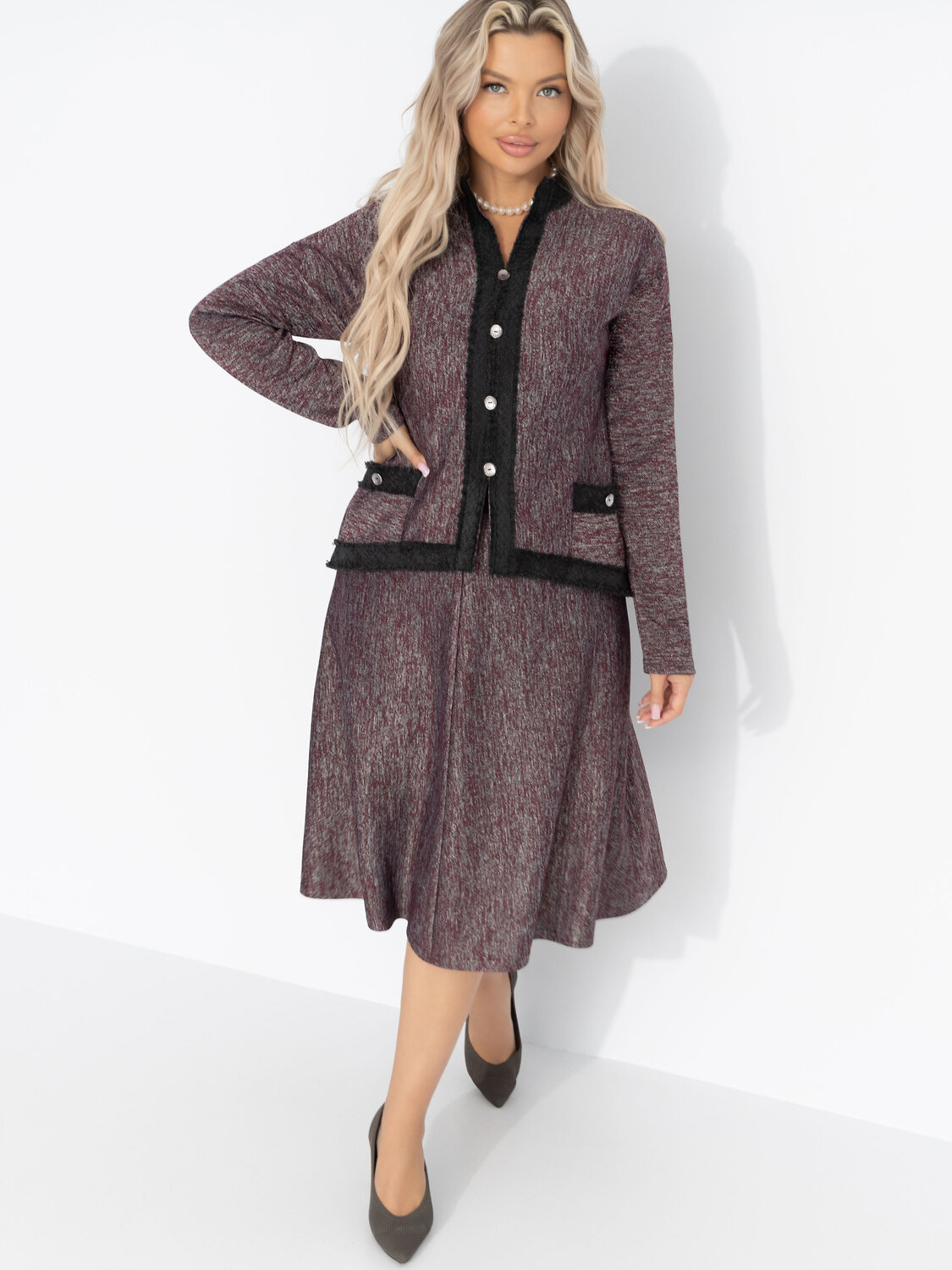 ст. цена2793руб.! CHARUTTI Костюм 11964Бордовый