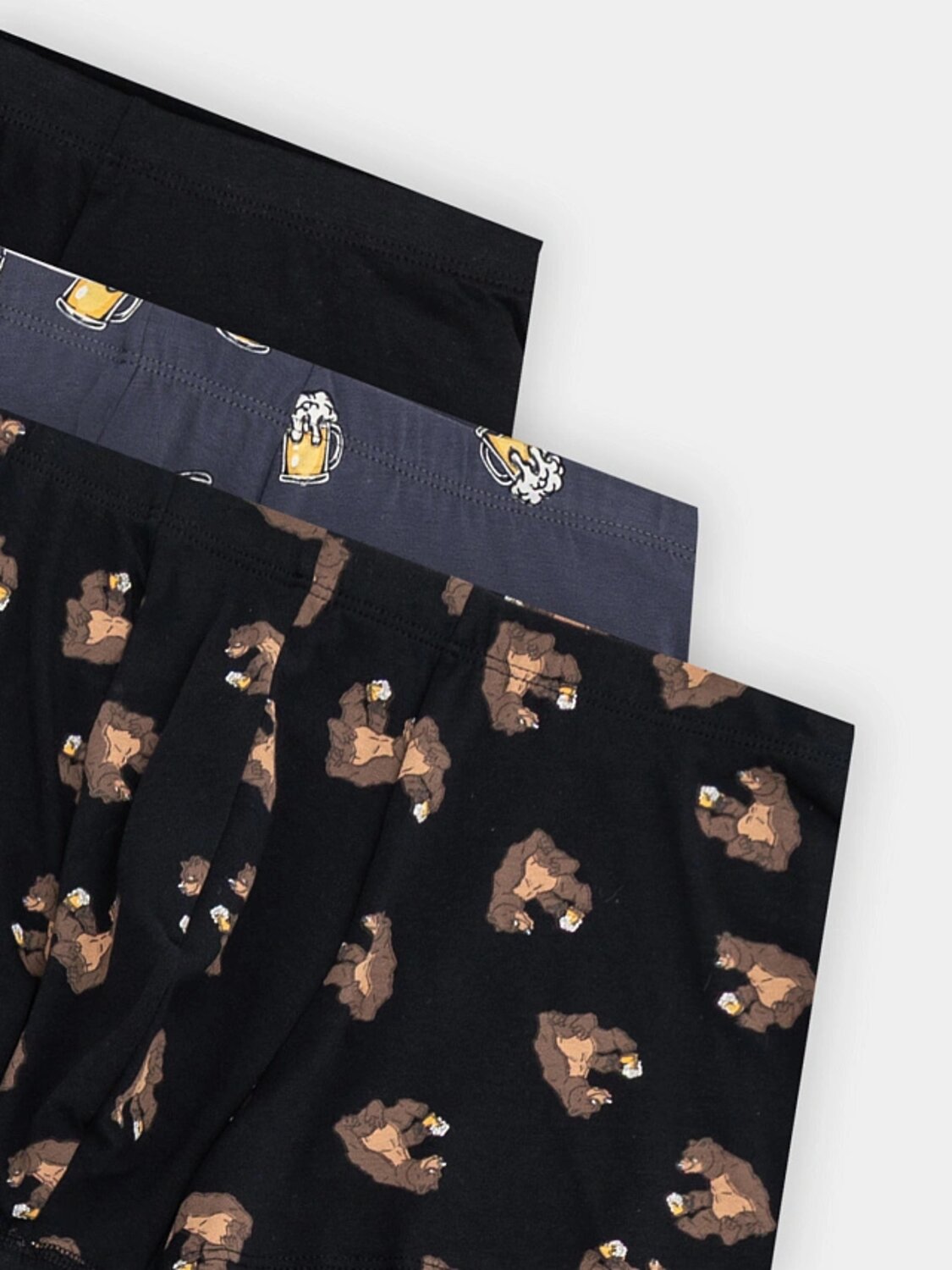 MARK FORMELLE Трусы 411122-3пиво на грозе +черный +медведи на черном