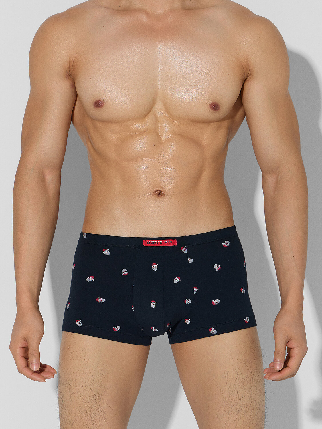 MARK FORMELLE Трусы 411122-3мелкая набивка на черном +красный +снеговики на сером