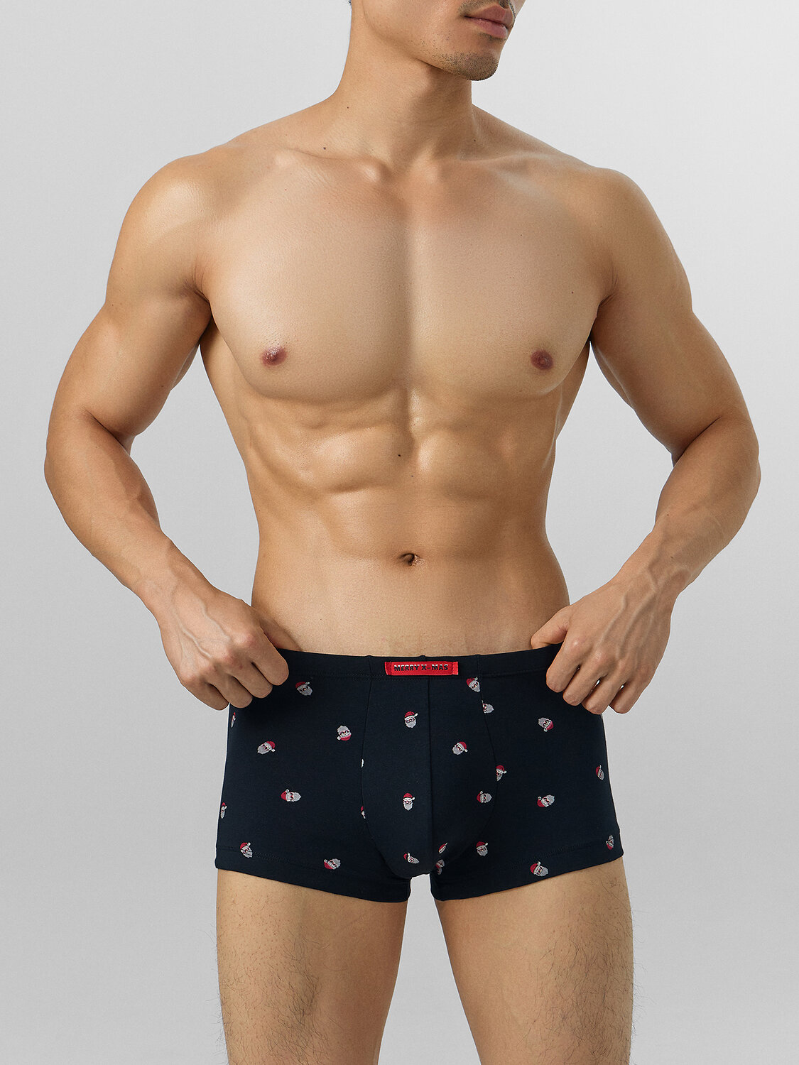 MARK FORMELLE Трусы 411122-3мелкая набивка на черном +красный +снеговики на сером