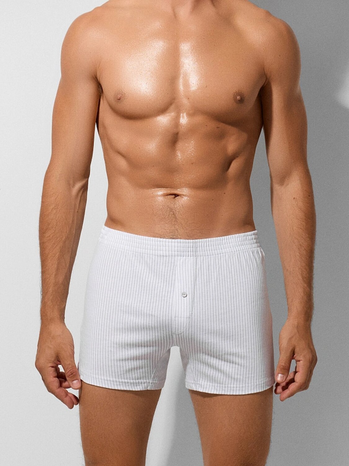 MARK FORMELLE Трусы 411152-3бело-серая полоска +полоска на св.сером +полоска на т.сером