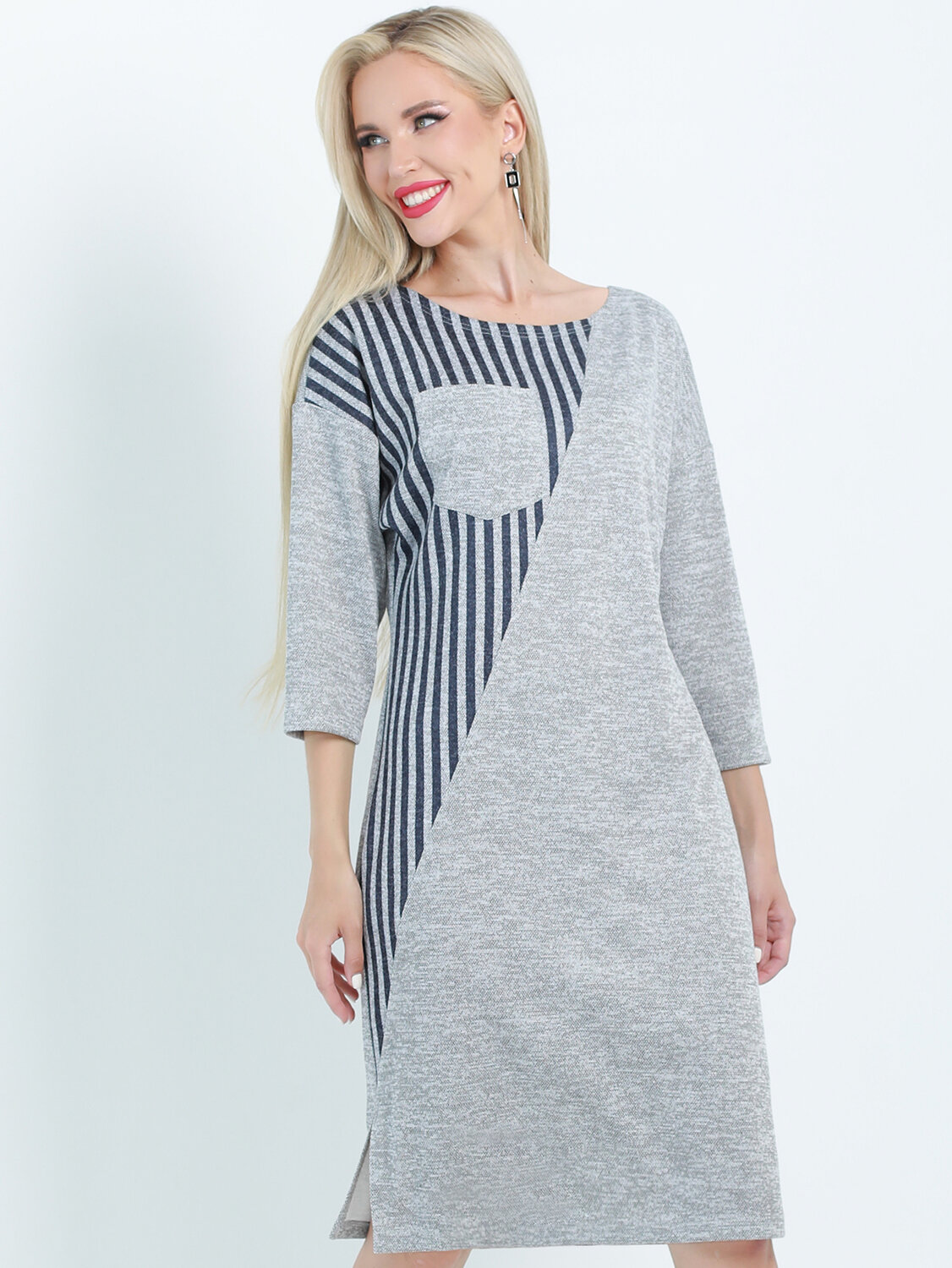 ст. цена1912руб.! DStrend Платье П-4715Светло-серый