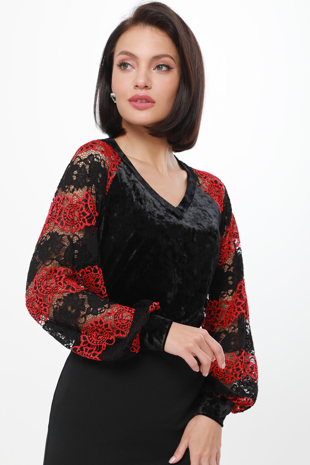 ст. цена1496руб.! DStrend Блузка Б-1962Чёрный